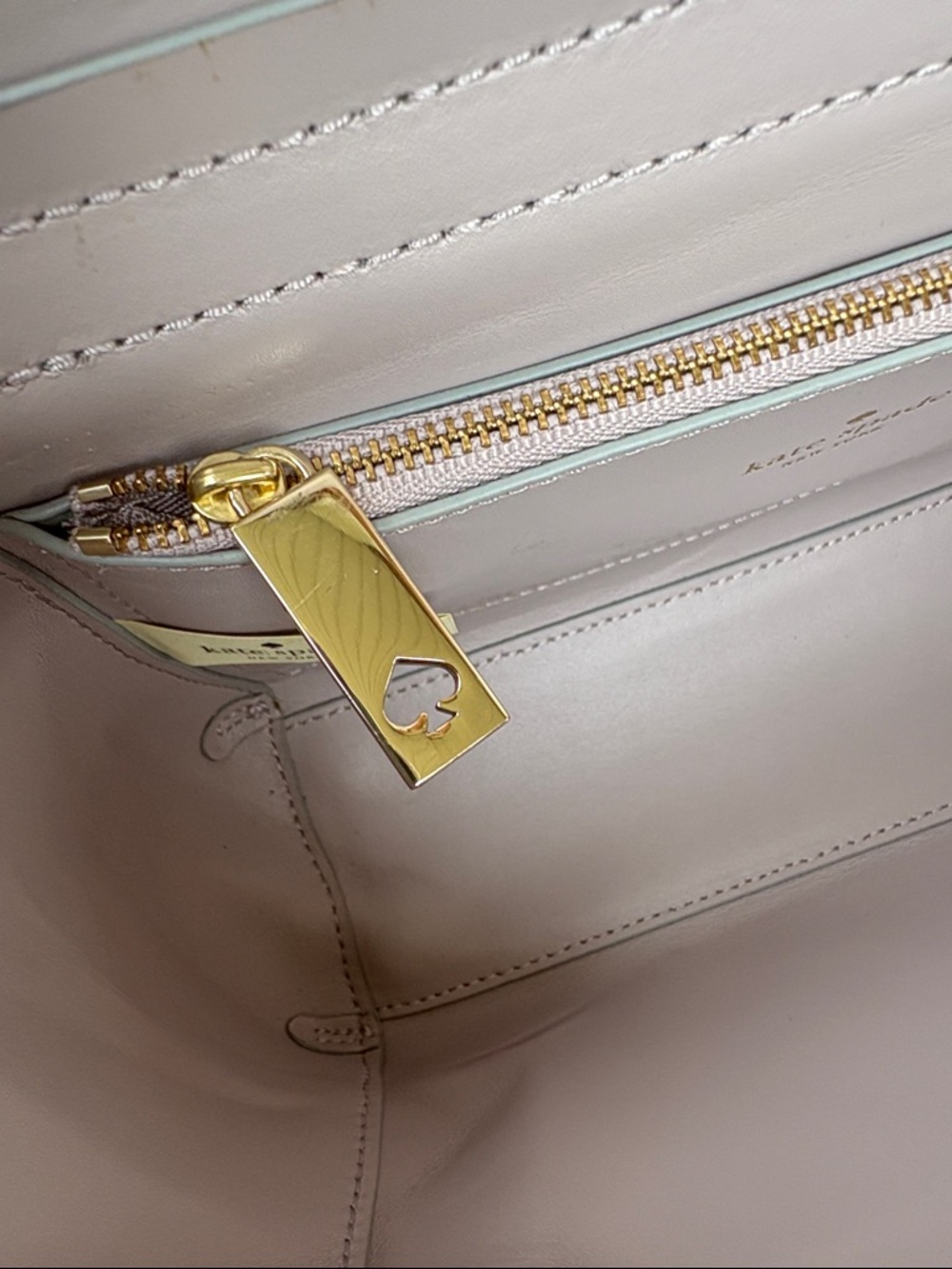 Kate Spade slate blue bag with Scarf-Wrapped Handle and silver chain crossbody. - Picture 11 of 13